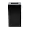 Alpine Industries Square Recycling Bin, 29 Gallons, Black Can, Square Opening Lid ALP4450-KIT-BLK-S - alternate 1